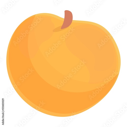Armenia peach icon cartoon vector. Sevan travel. Country meal