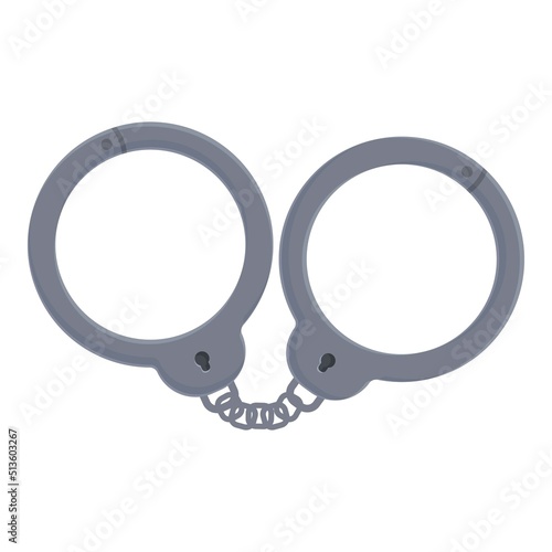 Arrest handcuff icon cartoon vector. Police crime. Prison thief