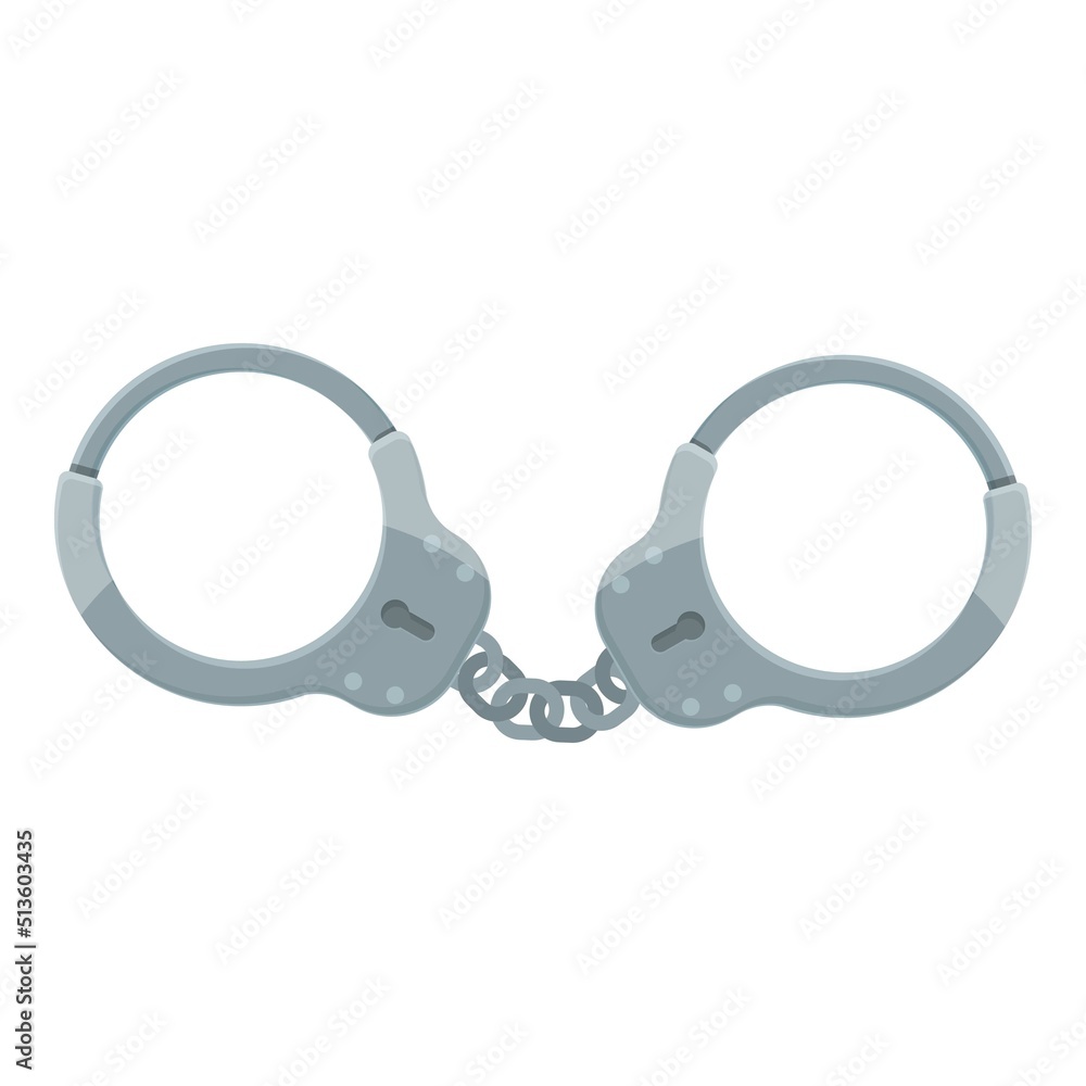 Design handcuff icon cartoon vector. Police crime. Criminal cuff Design handcuff icon cartoon vector. Police crime. Criminal cuff