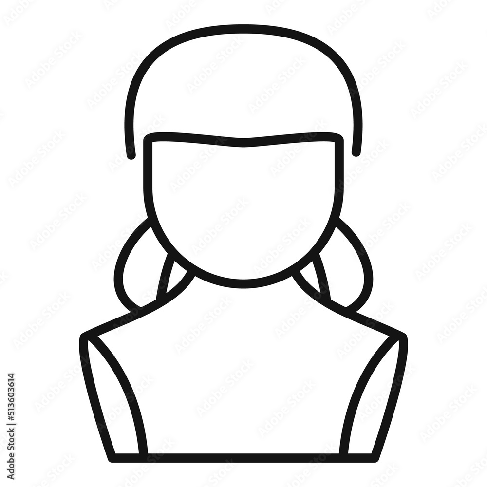 Fashion wig icon outline vector. Hair style Fashion wig icon outline vector. Hair style