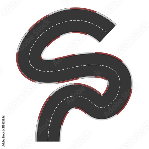 Algarve racetrack icon cartoon vector. Car race. Track road photo