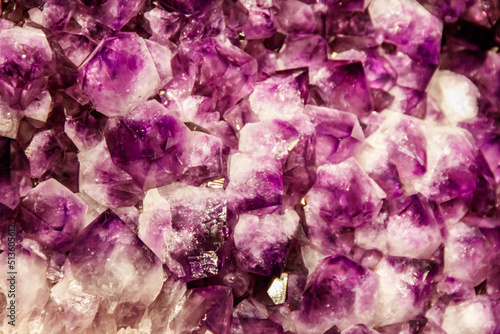 Background texture of purple amethyst gemstone