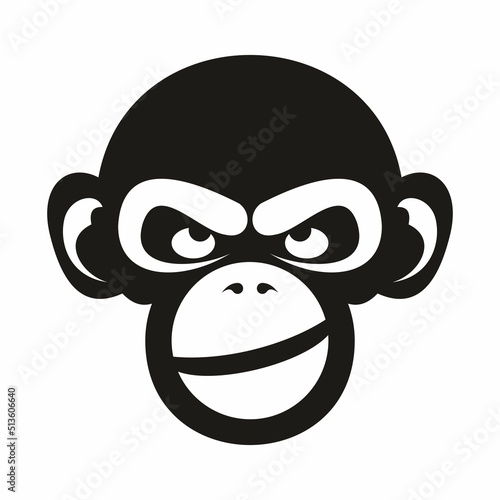 monkey muzzle cartoon black and white