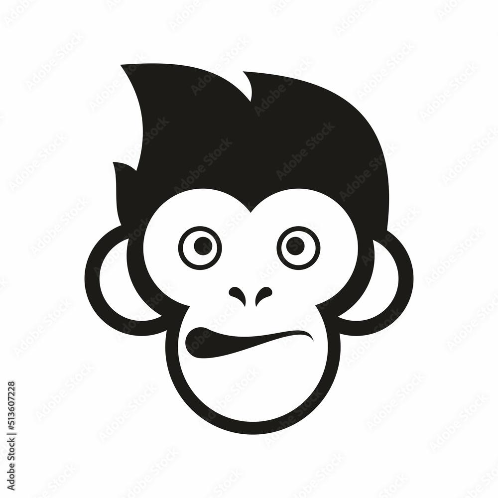 monkey muzzle cartoon black and white monkey muzzle cartoon black and white