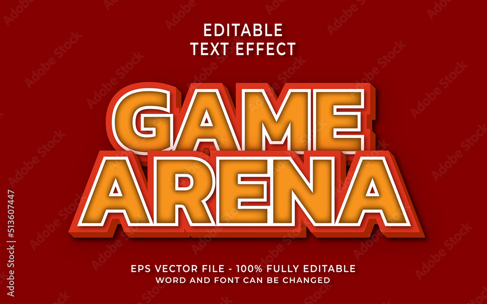 Game Arena text effect