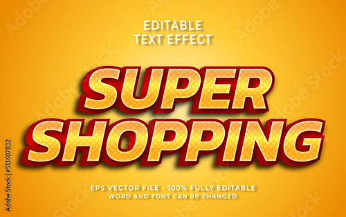 Super Shopping yellow text effect