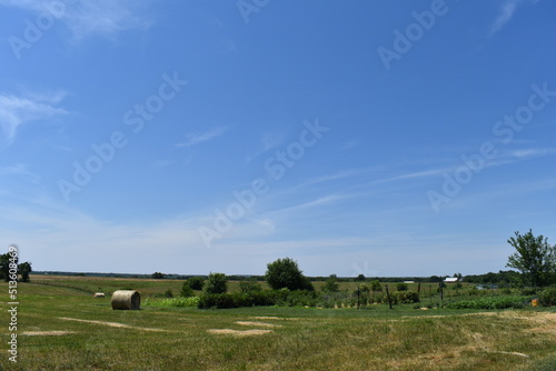 Farm Field Under a Blue Sky