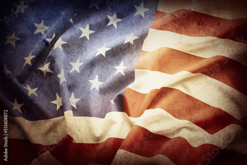 canvas print motiv - Stillfx : Closeup of grunge American flag
