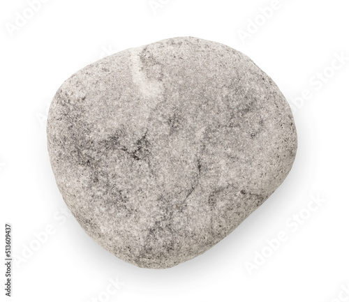 Foto Grey and white pebble stone isolated on white