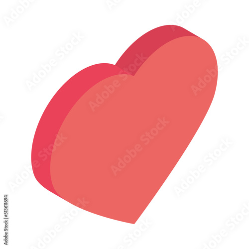 isometric heart love