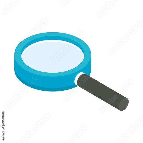isometric magnifying glass