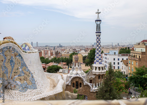 Park Güell von Gaudi in Barcelona Spanien