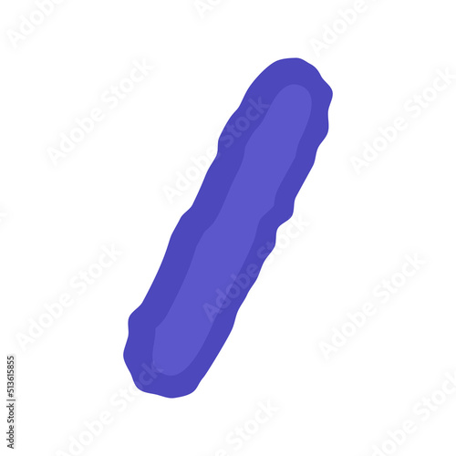 Rod shaped bacilli bacteria under the microscope. Medical research of microbes. Biochemistry and analysis concept. Vector illustration.