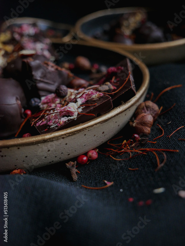 healthy vegan sweets. natural, healthy candies. healthy food. sweets with spices.