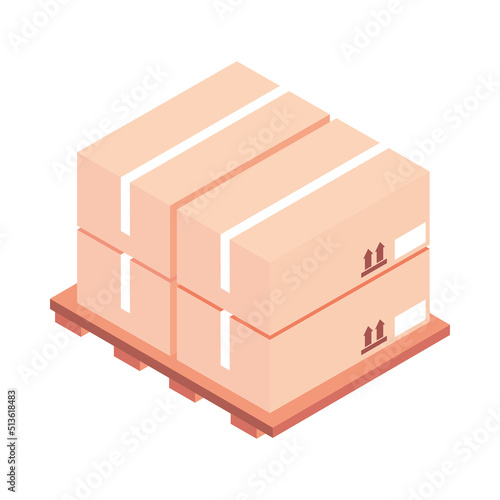 cardboard boxes icon