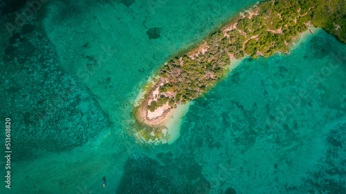 aerial view of the chapwani island in Zanzibar
