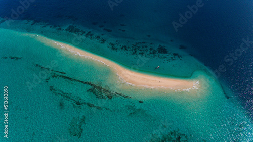 sandbank, zanzibar island