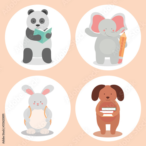 back to school icons collection