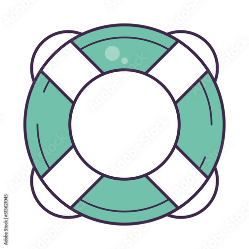 lifebuoy icon flat
