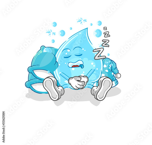 soda water sleeping character. cartoon mascot vector