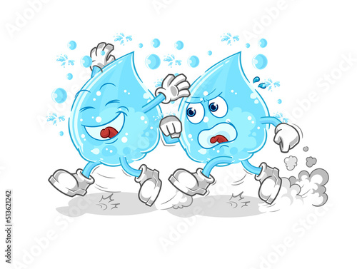 soda water play chase cartoon. cartoon mascot vector