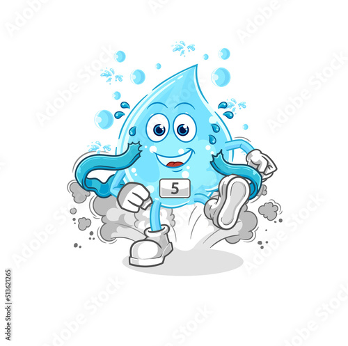 soda water runner character. cartoon mascot vector