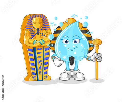 soda water ancient egypt cartoon. cartoon mascot vector