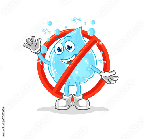 say no to soda water mascot. cartoon vector