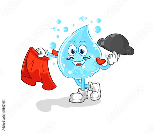 soda water matador with red cloth illustration. character vector