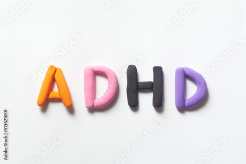 ADHD formed of scrabble blocks.