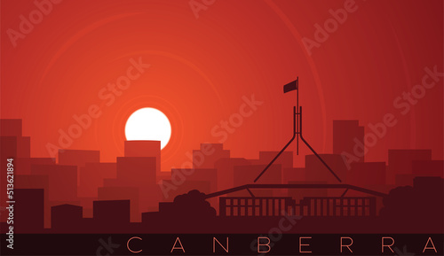 Canberra Low Sun Skyline Scene