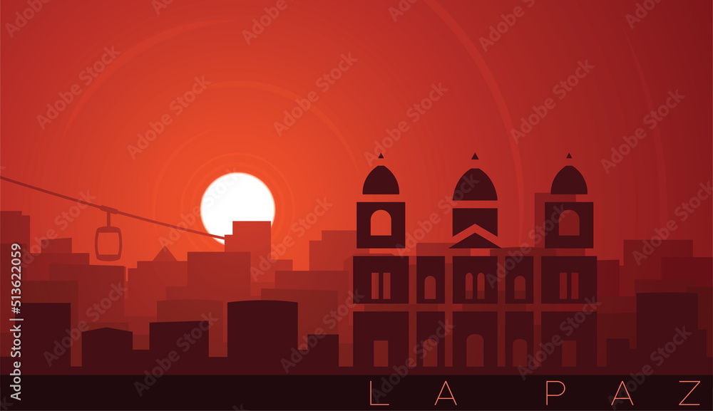 La Paz Low Sun Skyline Scene