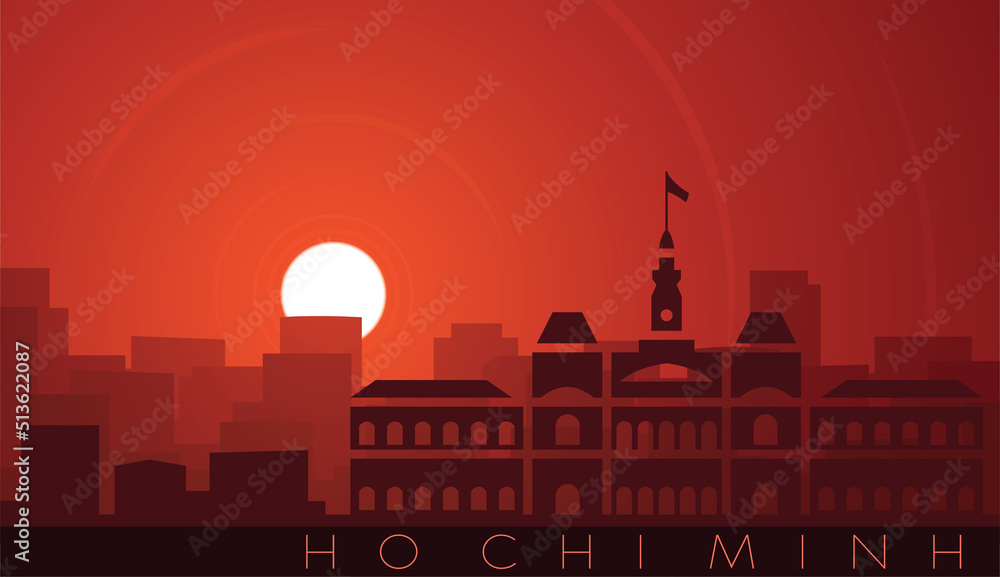 Ho Chi Minh Low Sun Skyline Scene