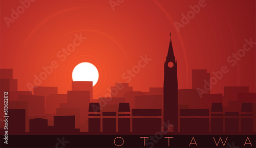 Ottawa Low Sun Skyline Scene