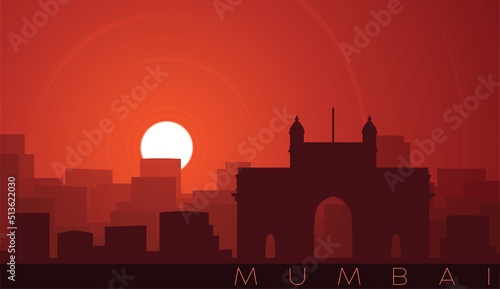 Mumbai Low Sun Skyline Scene