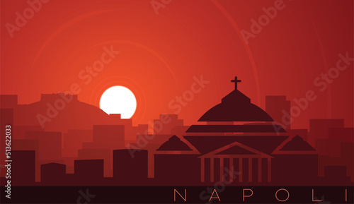 Naples Low Sun Skyline Scene