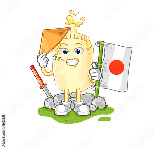 mayonnaise japanese vector. cartoon character