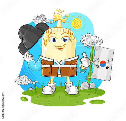 mayonnaise korean culture vector. cartoon character