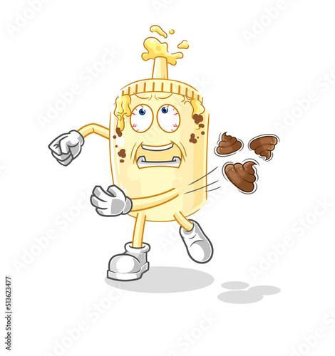 mayonnaise throwing shit vector