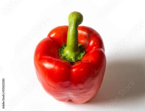 red pepper lies on a white background