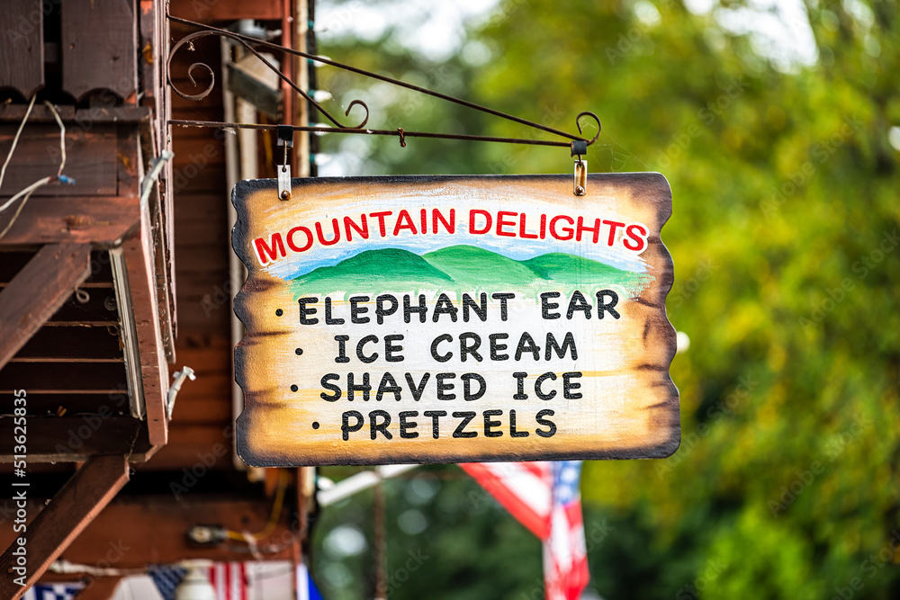 Helen, USA October 5, 2021 Bavarian village of Helen, street