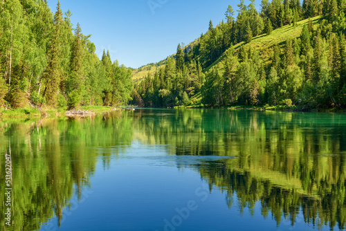 The summer Kanas lake water in Xinjiang Uygur Autonomous Region,China.