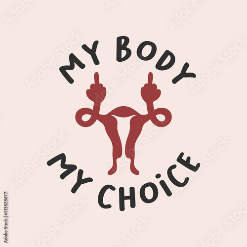 My Body My Choice Sign. Women's Rights Poster Set, Demanding Continued Access to Abortion After the Ban on Abortions, Roe v Wade. Women's Rights to Abortion. Protest, Feminism Concept Placard
