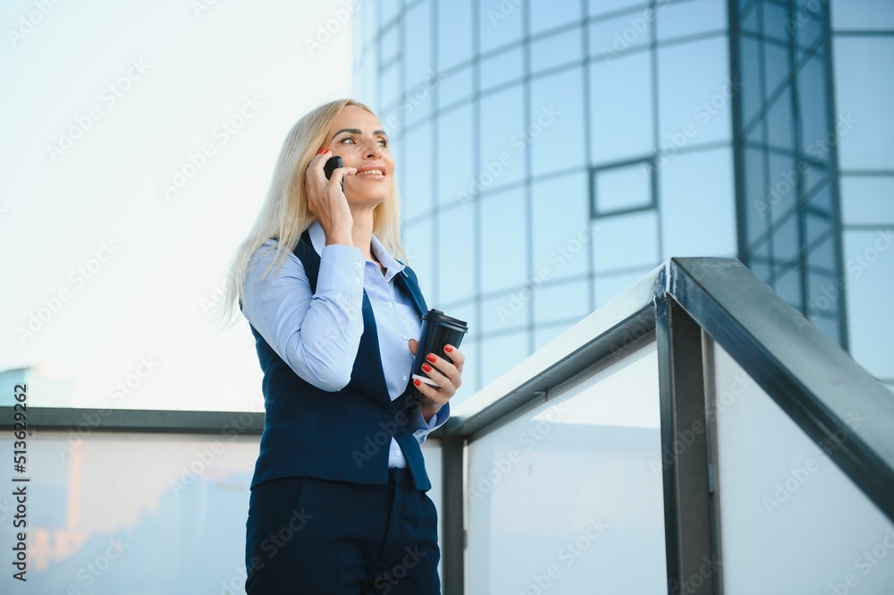 Portrait of business woman smiling outdoor Portrait of business woman smiling outdoor