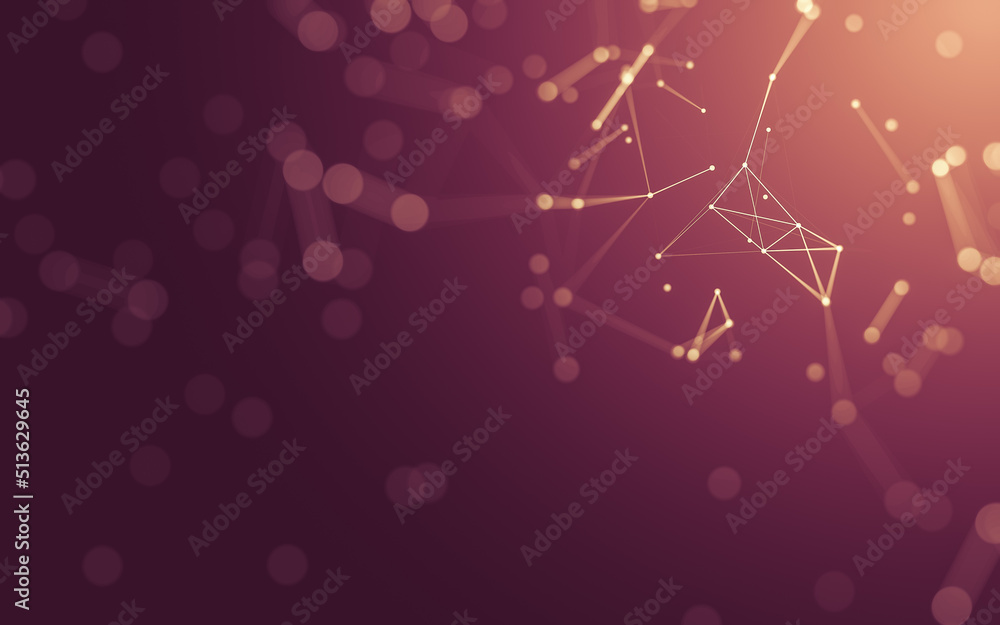 Abstract background. Molecules technology with polygonal shapes, connecting dots and lines. Connection structure. Big data visualization. Abstract background. Molecules technology with polygonal shapes, connecting dots and lines. Connection structure. Big data visualization.