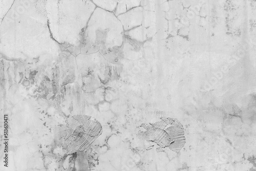 Fotografiet Cracked concrete broken wall at the outside corner that effected with earthquake