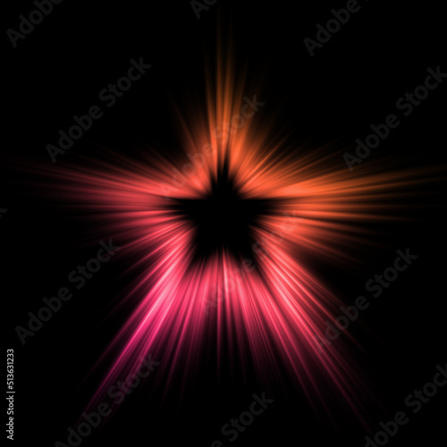 Red and yellow star, background photo 
