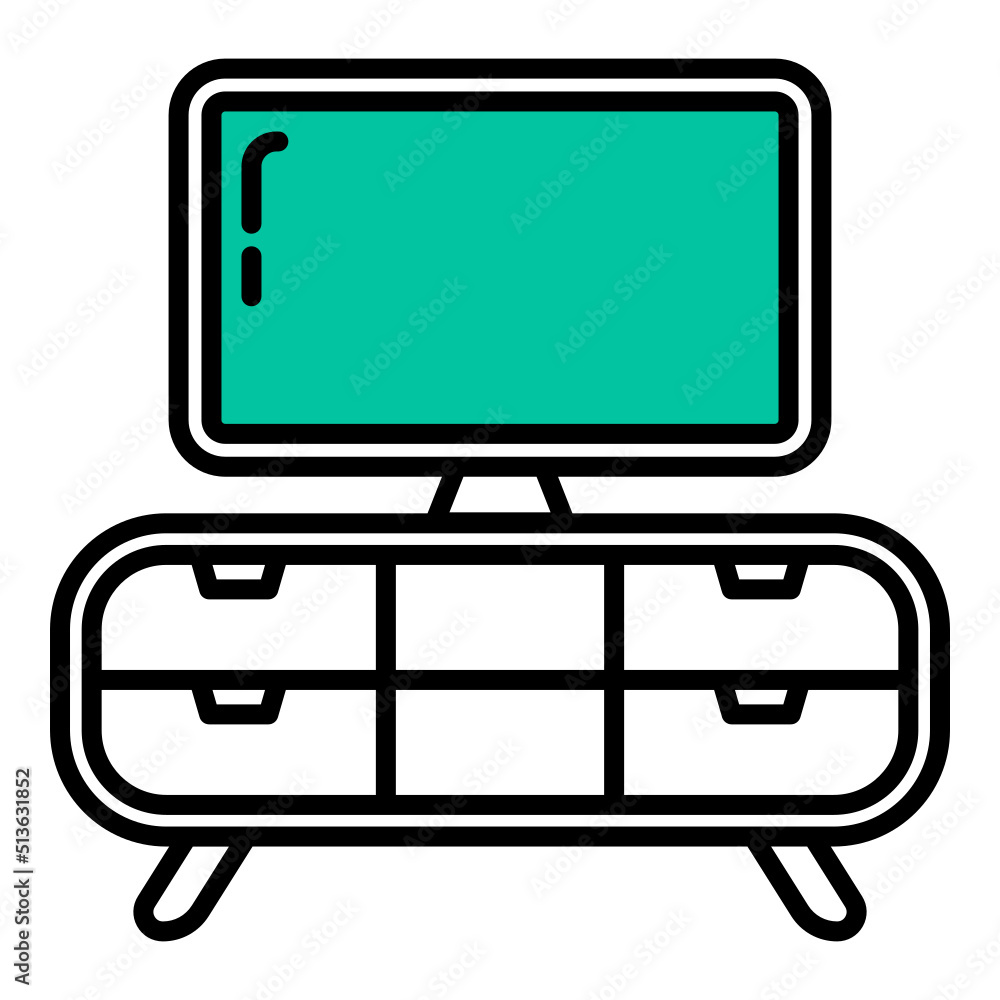 tv table icon on transparent background tv table icon on transparent background