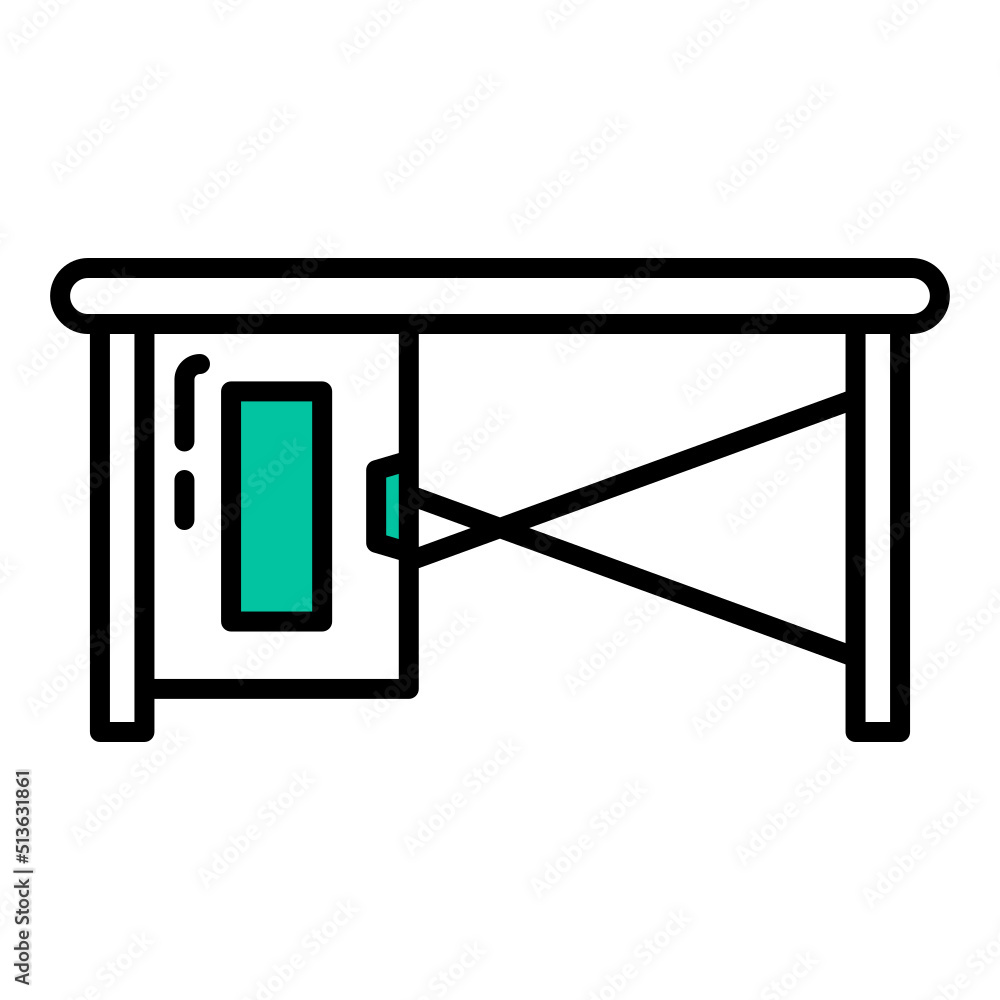 simple work desk icon on transparent background simple work desk icon on transparent background