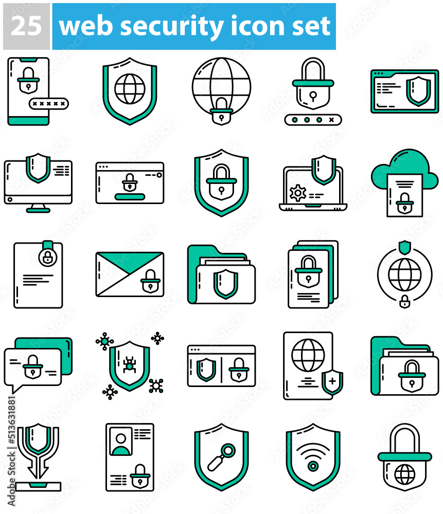 a collection of icon sets about web security